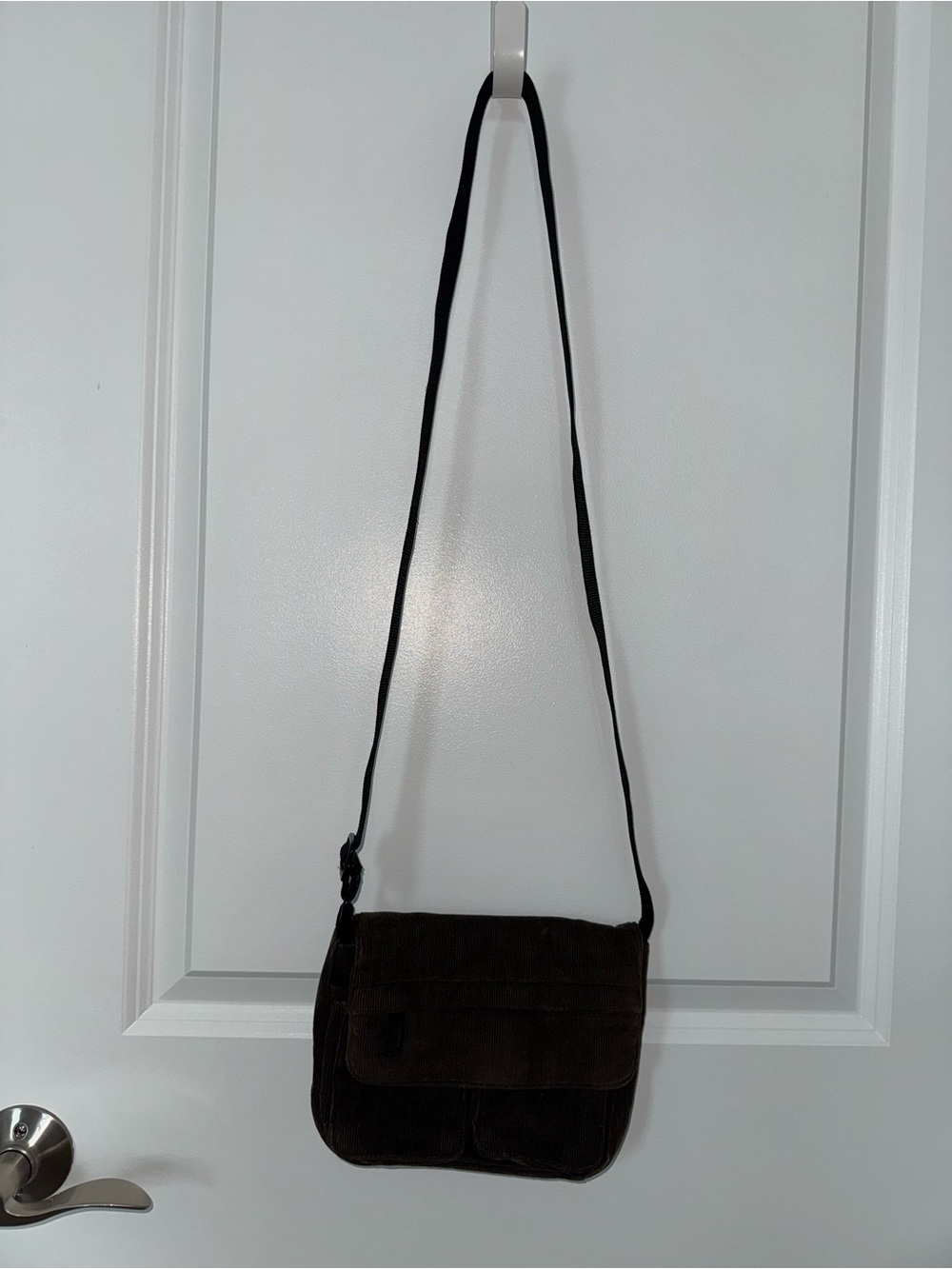 Sonoma Dark Brown Suede Crossbody Bag